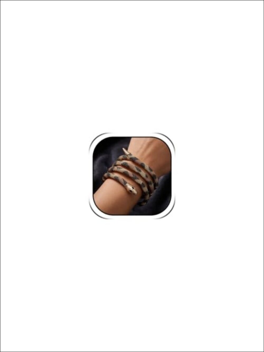 Snake Bracelet and Ring Set Gold-Tone Cuff Bangle Gothic Costume Jewelry